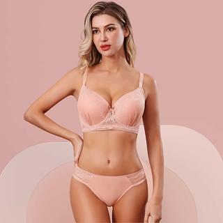 Z&D LIngerie Conjunto Plus side Com Aro Renda e Bojo Calcinha Tanga