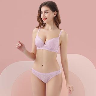 Lingerie Conjunto Com Aro Renda e Bojo Calcinha Fio Dental 8092