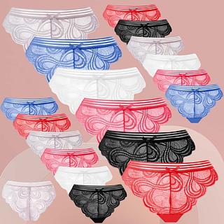 Kit 5 Peças Z&D Lingerie Calcinha de renda