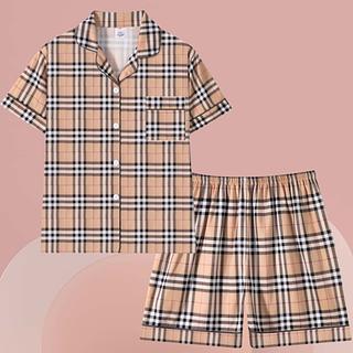 Pijama Feminino com Botão Manga Curta com Gola e Short Sy06