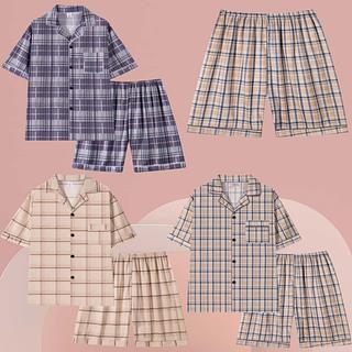 Z&D Lingerie Pijama Masculino Manga curta Adulto em malha Verão aberto com botão SY08