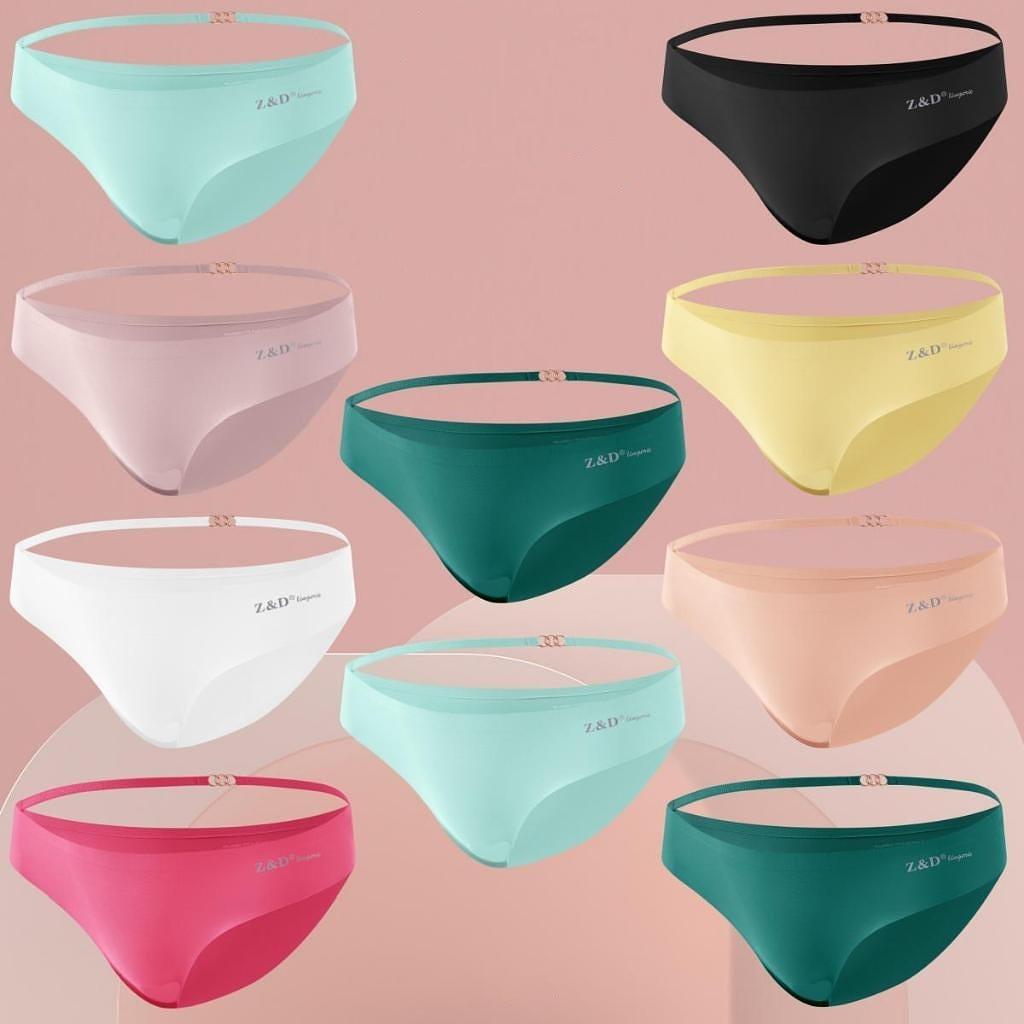 10 Peças Calcinha Sem Costura Lisa Fecho Traseiro Z&D 631 | zdlingerie